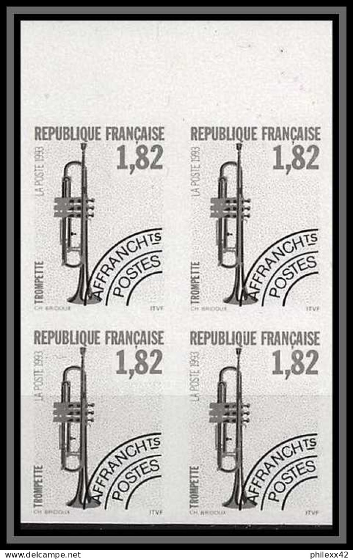 France Préoblitere PREO N°228 Trompette Trumpet Instrument De Musique Music Instrument Non Dentelé ** MNH (mperf Bloc 4 - 1991-2000