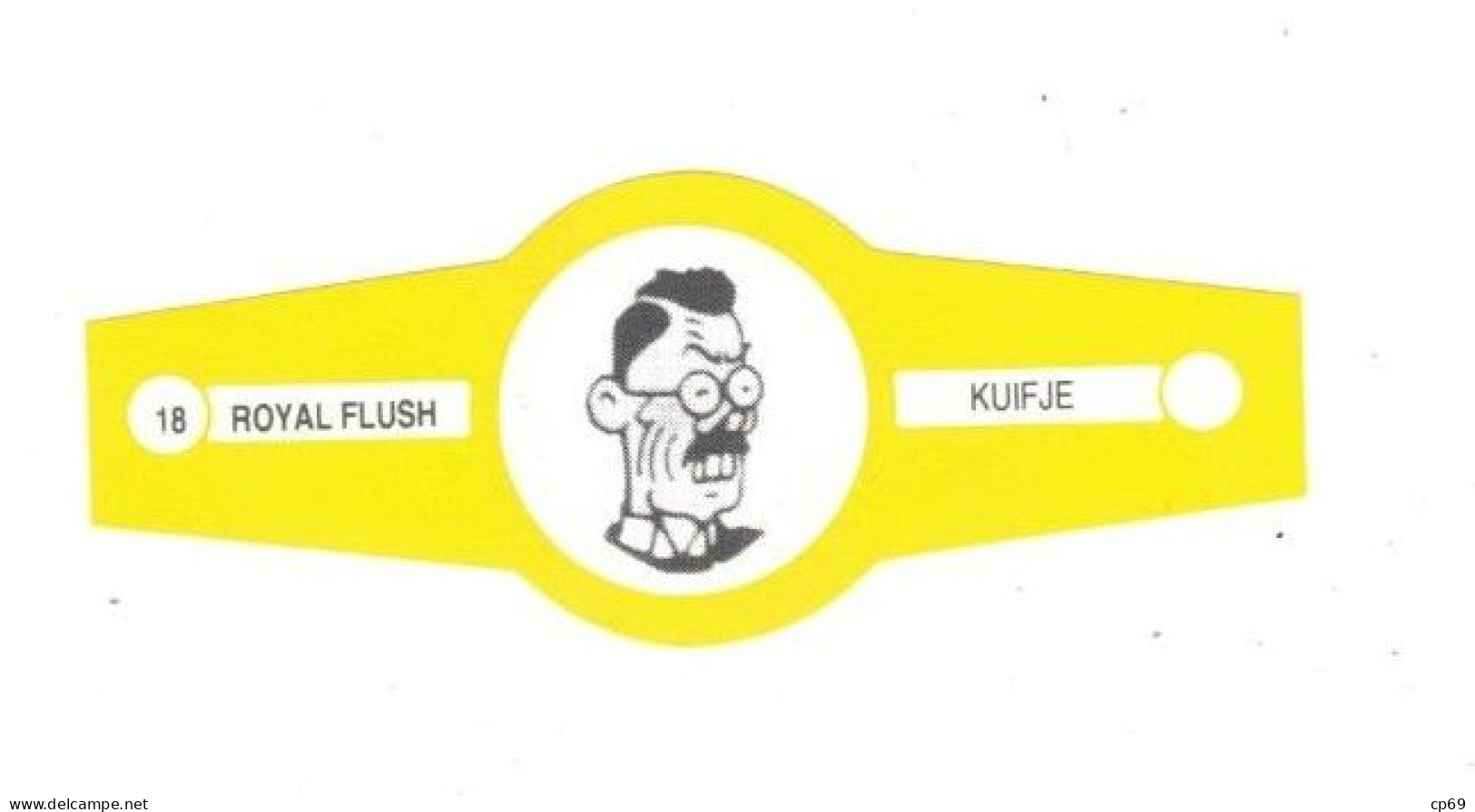 18) Bague De Cigare Série Tintin Jaune Blanche Royal Flush Kuifje Mitsuhirato Asie Asiatique En Superbe.Etat - Advertisement