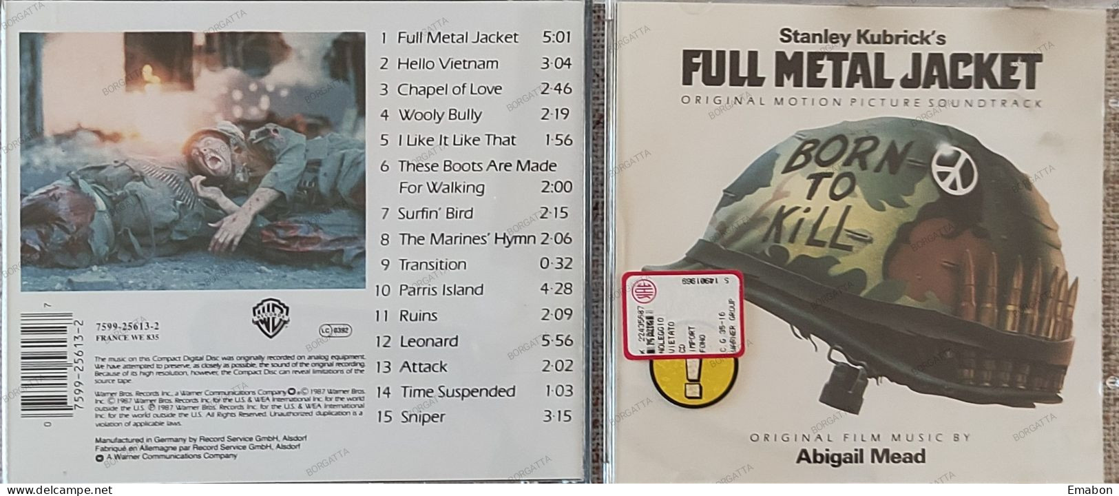 BORGATTA - FILM MUSIC  - Cd  ABIGAIL MEAD - FULL METAL JACKET - WARNER BROS RECORDS 2000 - USATO In Buono Stato - Filmmusik