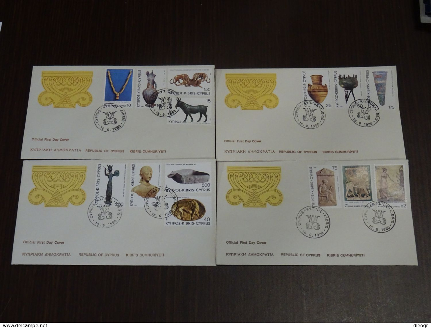 Cyprus 1980 Definitive SET FDC - Briefe U. Dokumente