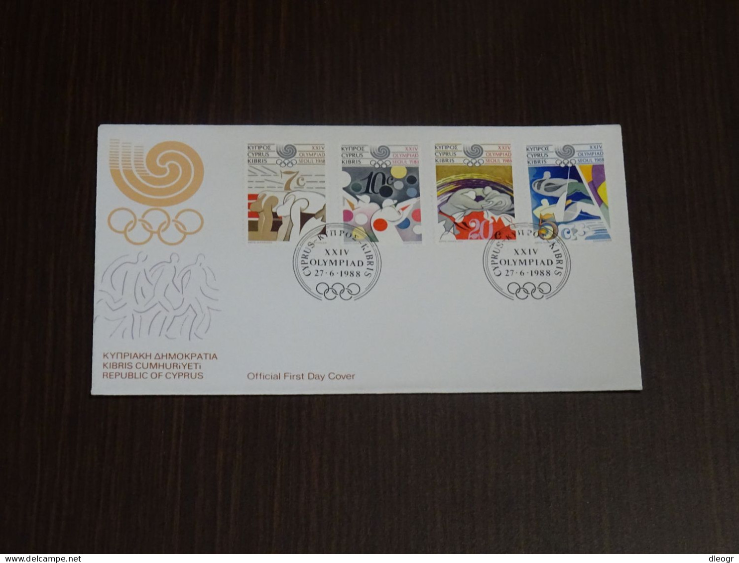 Cyprus 1988 Seoul Olympic Games FDC - Covers & Documents