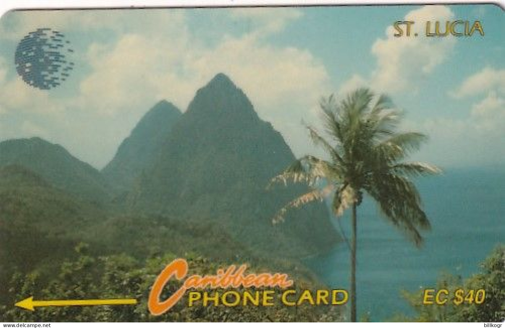 ST. LUCIA ISL.(GPT) - Pitons 2, CN : 12CSLC/C, Tirage 10000, Used - Sainte Lucie