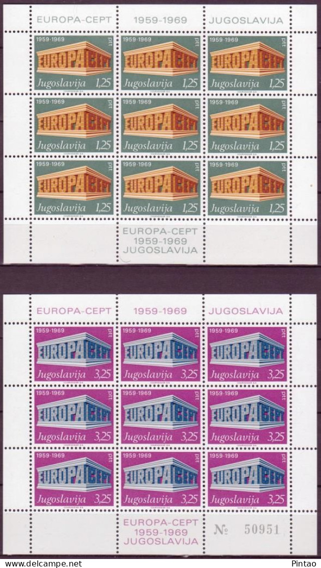 CEPT945 -  JUGOSLÁVIA 1969 -  MNH (EUROPA CEPT - 2 F.M.) - 1969