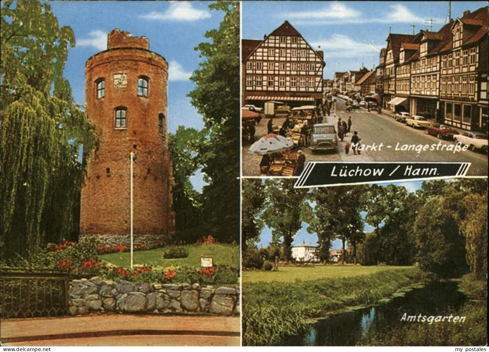 41225819 Luechow Wendeland Markt Langestrasse, Amtsgarten, Schlossturm Luechow ( - Luechow