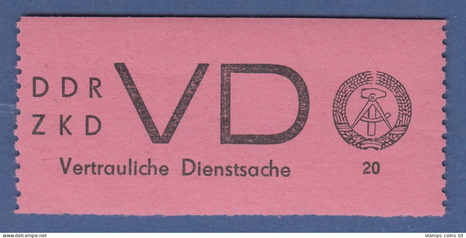 DDR Dienstmarken D Für Vertrauliche Dienstsachen Mi.-Nr. 2 **  - Nuovi