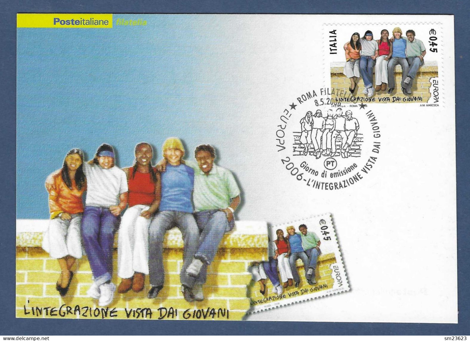 Italien / Italia  2006  Mi.Nr. 3118 , EUROPA CEPT Integration - Maximum Card - Roma 8.5.2006 - 2006