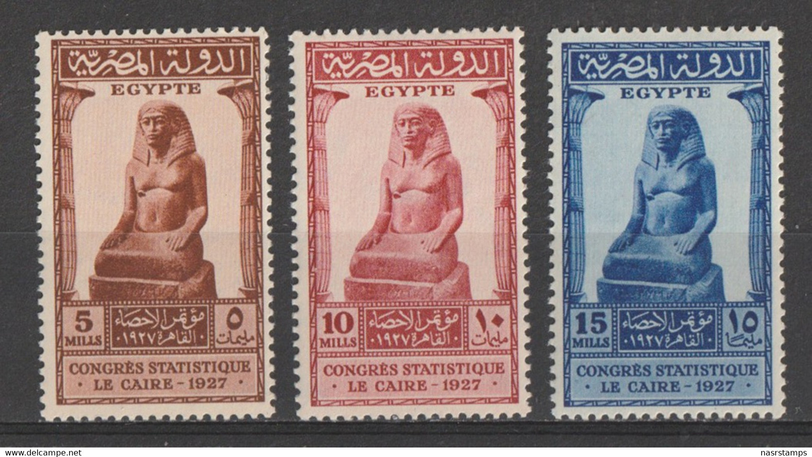 Egypt - 1927 - ( Statistical Congress, Cairo ) - MH* - Neufs