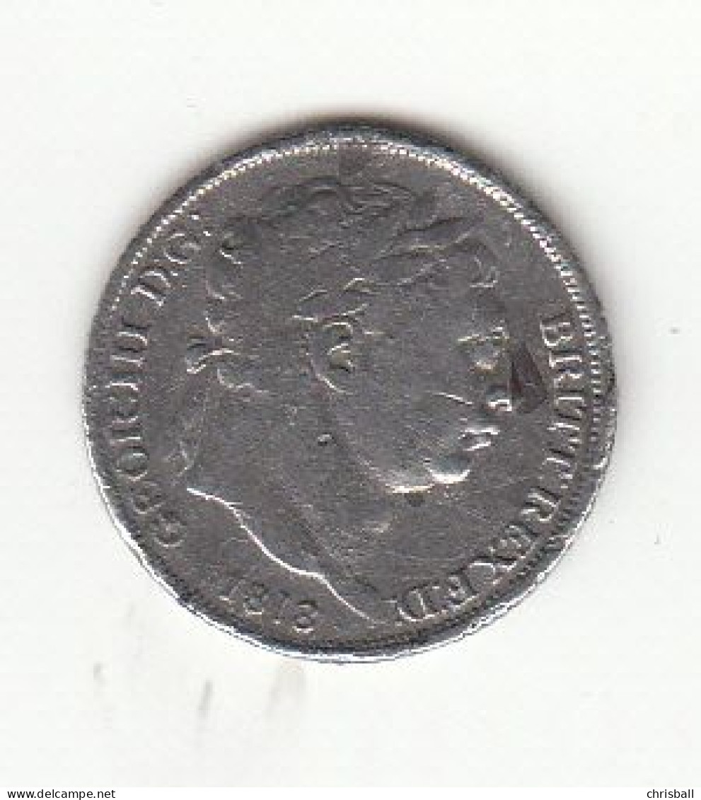 UK 1818 King George 111, Silver Sixpence Good/Fine - Autres & Non Classés