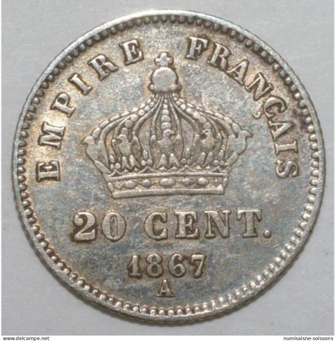 GADOURY 309 - 20 CENTIMES 1867 A Paris TYPE NAPOLEON III - KM 808 - TTB - Altri & Non Classificati