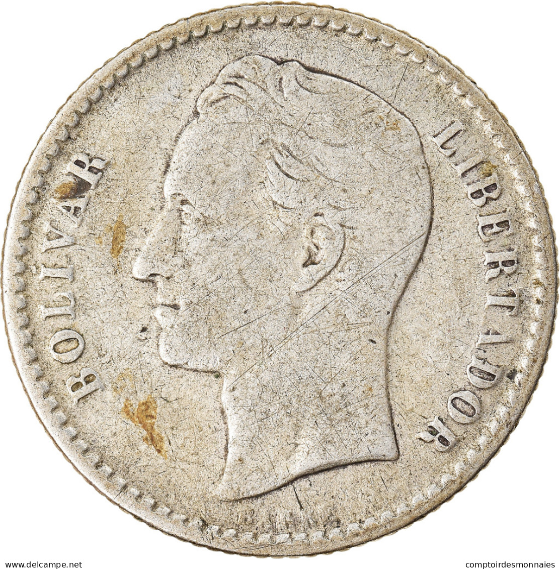 Monnaie, Venezuela, 50 Centimos, 1954, Philadelphie, TTB, Argent, KM:36 - Venezuela