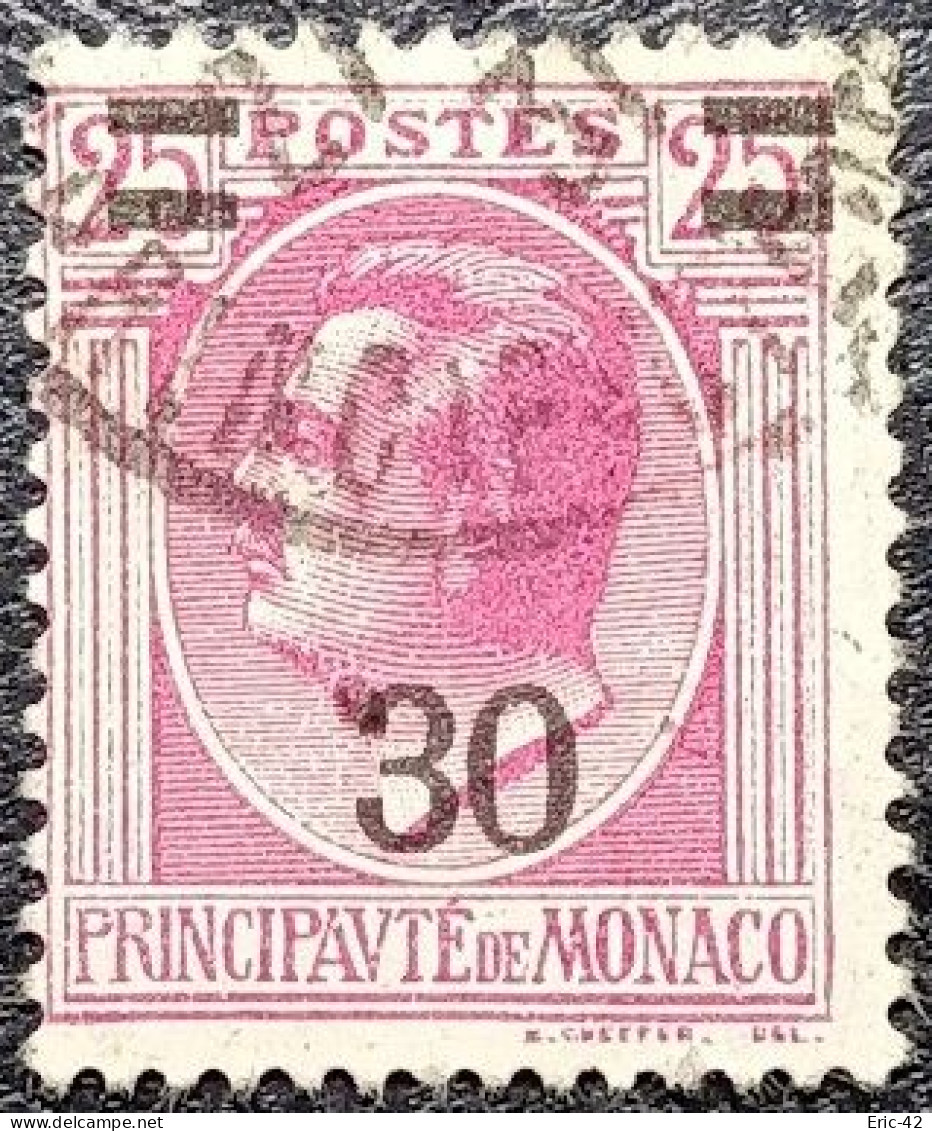 MONACO. Y&T N°104. Prince Louis II. Surchargé. USED. - Gebraucht