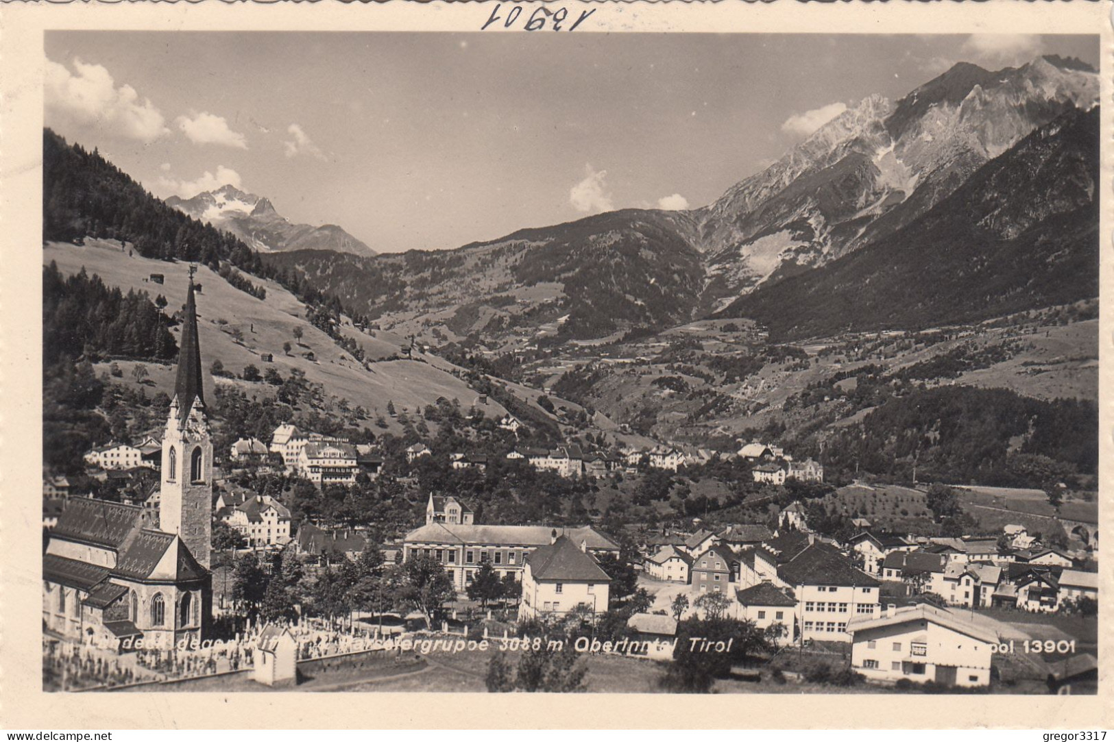 E3847) LANDECK - Tirol  Gegen Riffler Und Passeiergruppe - Oberinntal - Tirol - Häuser Kirche Friedhof ALT - Landeck