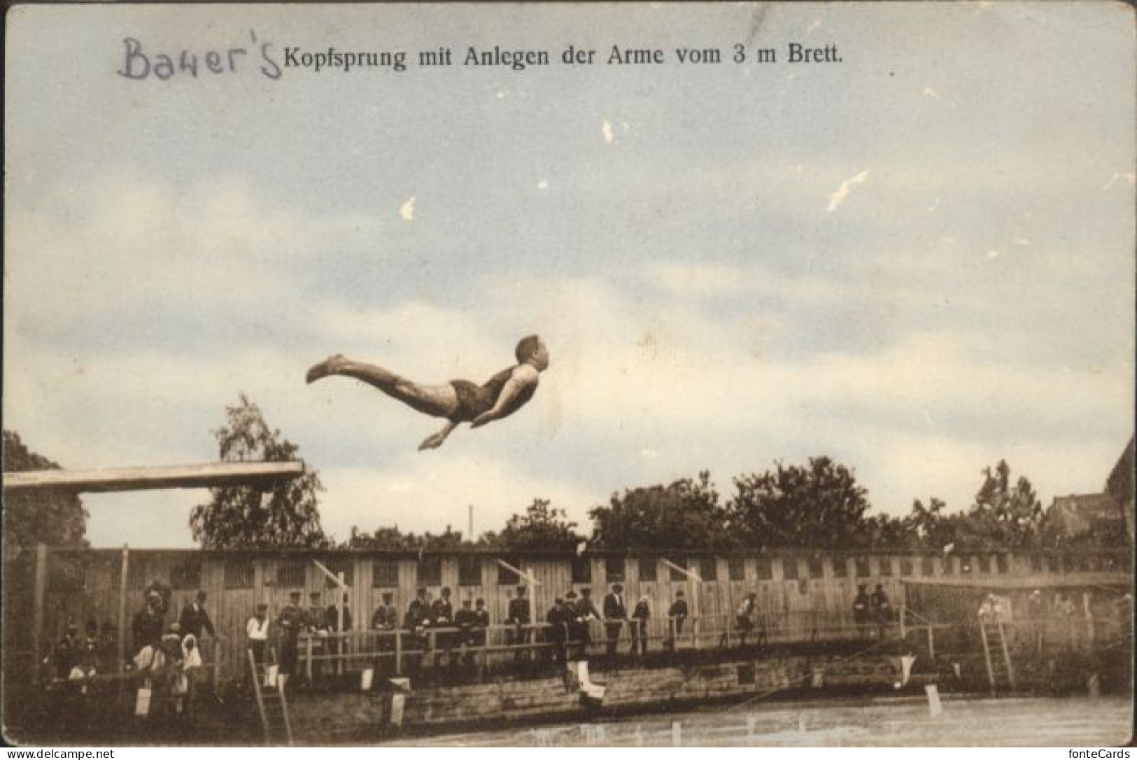 40980928 Schwimmen Kopfsprung Turmspringen Bauer  - Natation