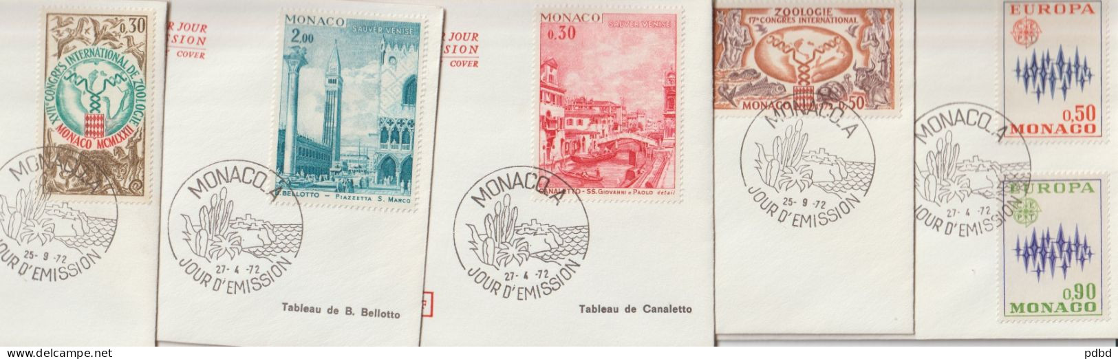 ENV 04 . 1972 . 41 Enveloppes 1er Jour . MONACO . - Lettres & Documents