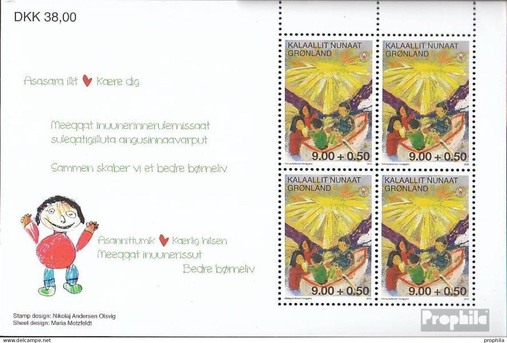 Dänemark - Grönland Block61 (kompl.Ausg.) Postfrisch 2013 Grönländische Kinderhilfe - Blokken
