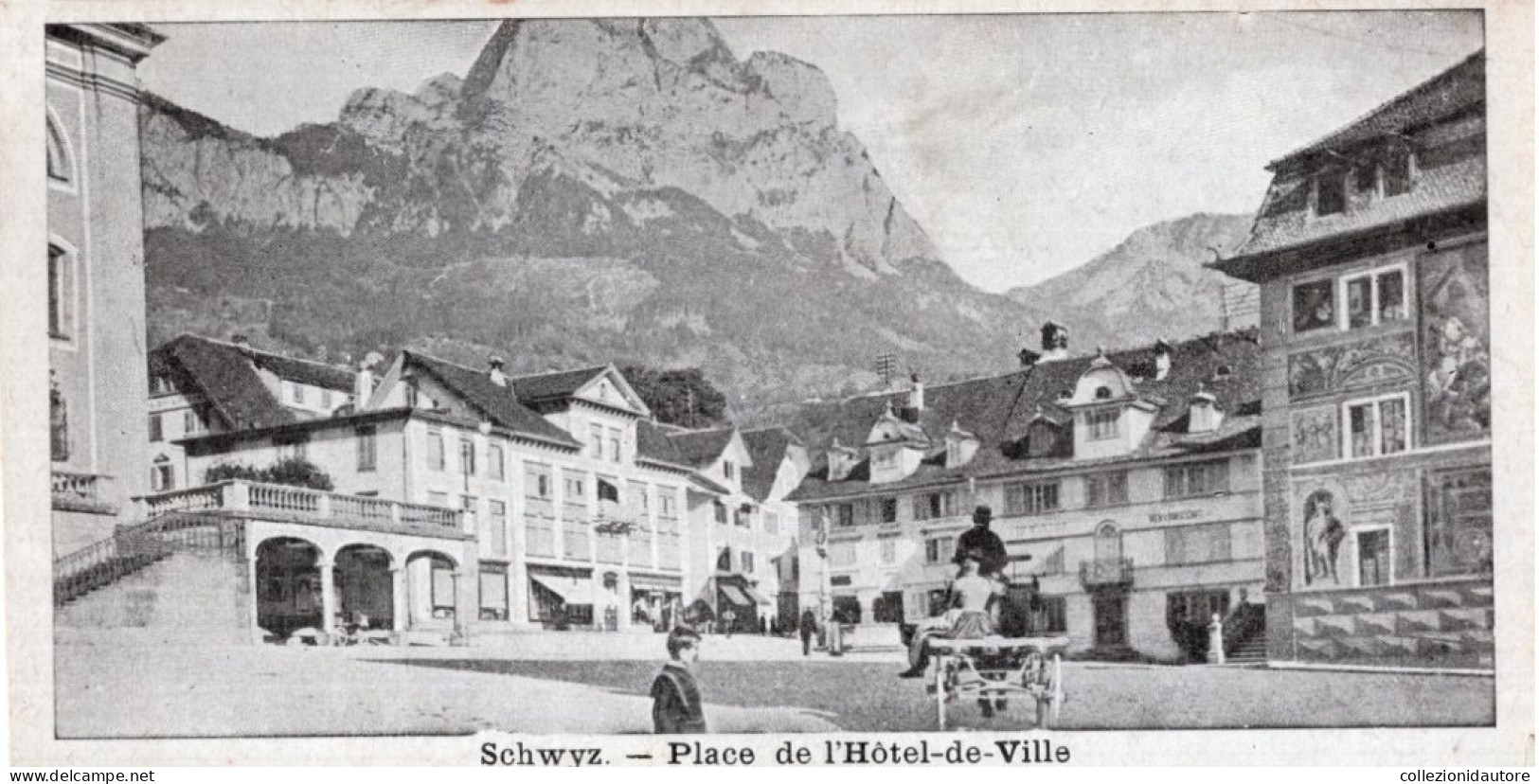 SCHWYZ - PLAZA DE L'HOTEL-DEVILLE - CARTOLINA FP NON SPEDITA - Schwytz