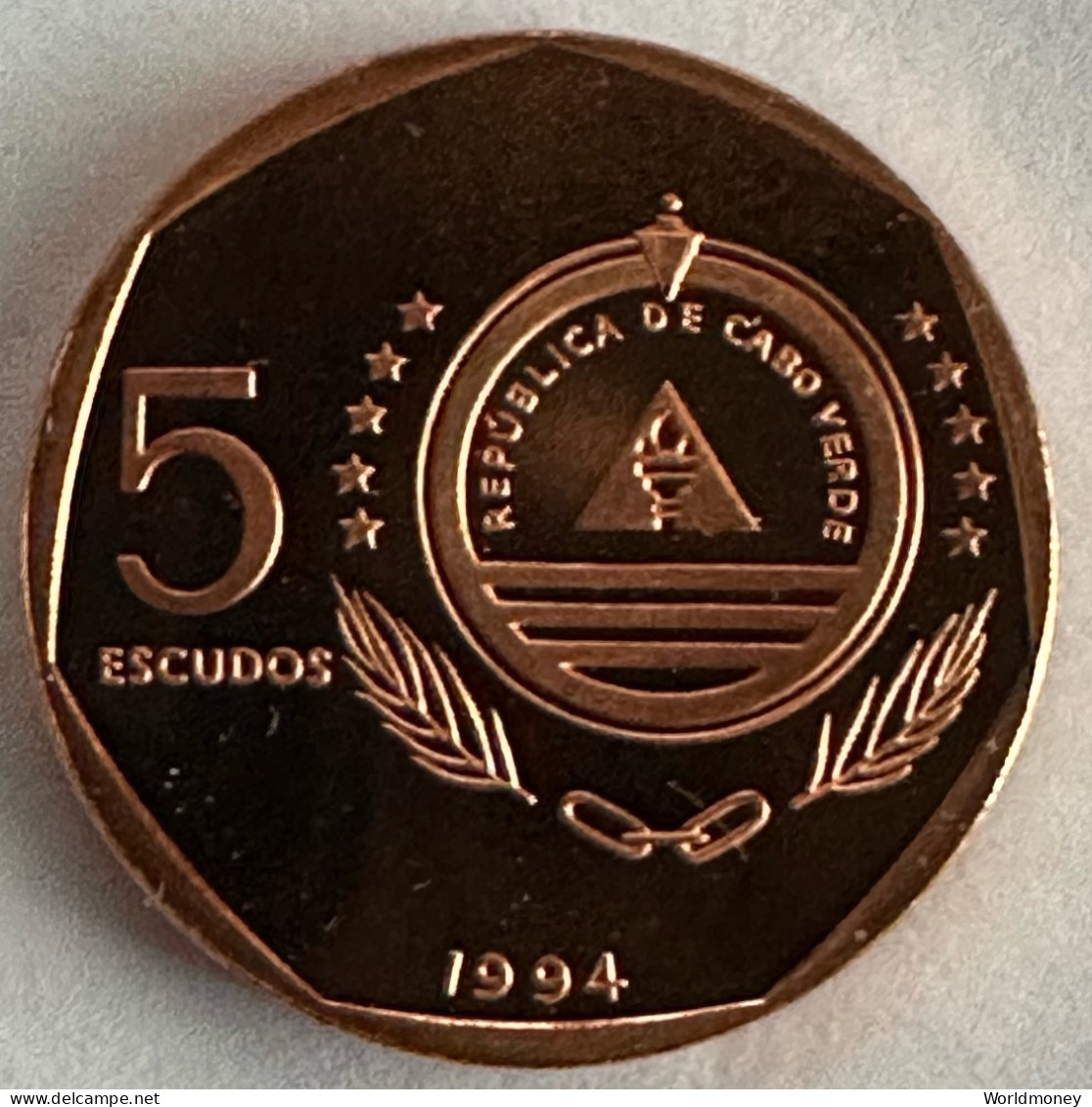 Cape Verde 5 Escudos 1994 "Contra Bruxas" PROOF - Cape Verde