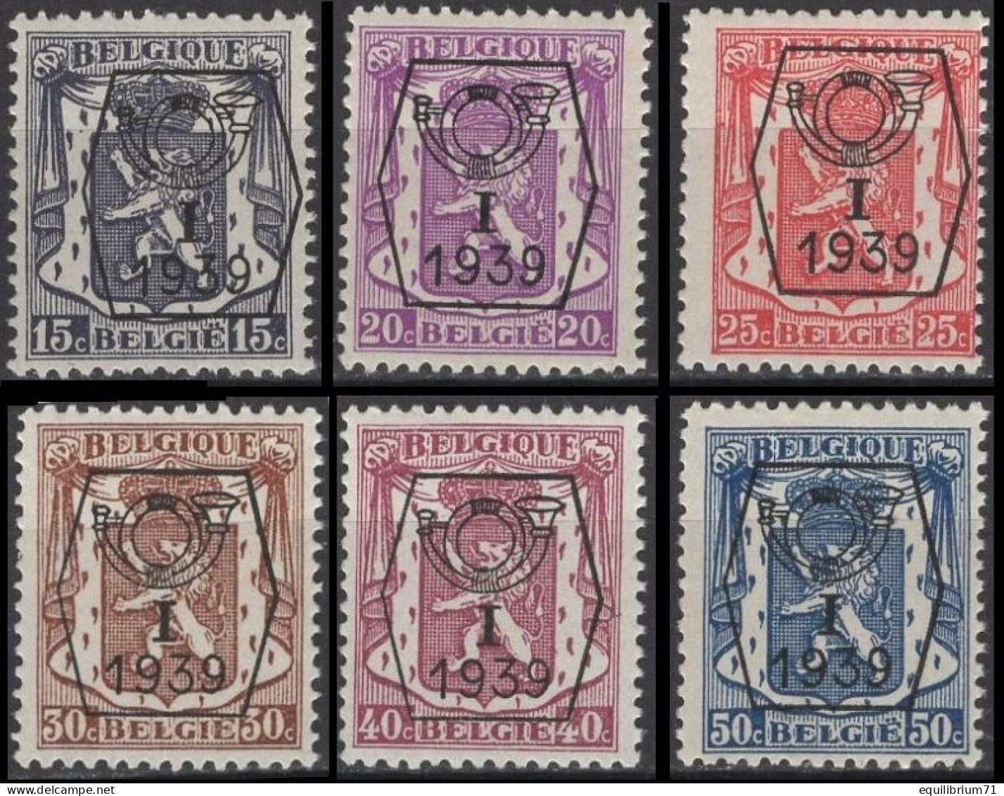 PRE405/410** (PO13) - Typos 1936-51 (Petit Sceau)