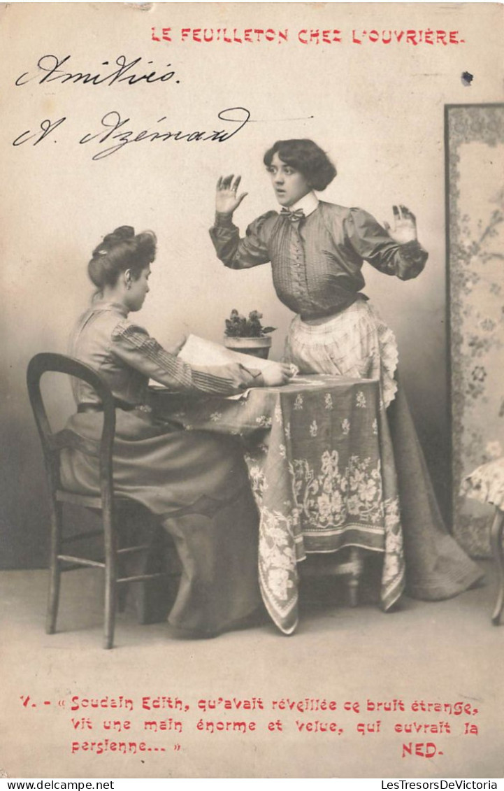 SPECTACLE - Le Feuilleton Chez L'ouvrière - Carte Postale Ancienne - Theater