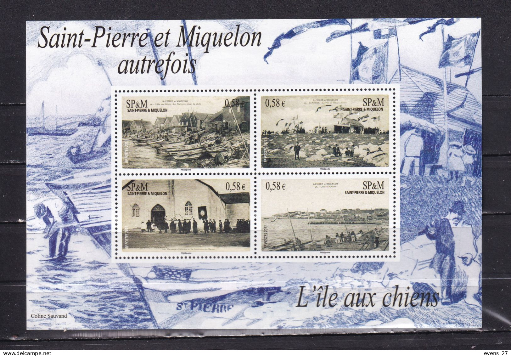 ST VPIERRE ET MIQUELION VIEWS-SHEET-MNH - Blocks & Kleinbögen