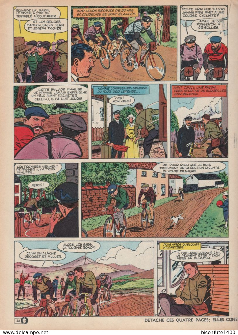 Bandeau Titre De "Le 1er Tour De France" Datant De 1960 Dessiné Par Jean Graton Et Inédit En Album. - Michel Vaillant