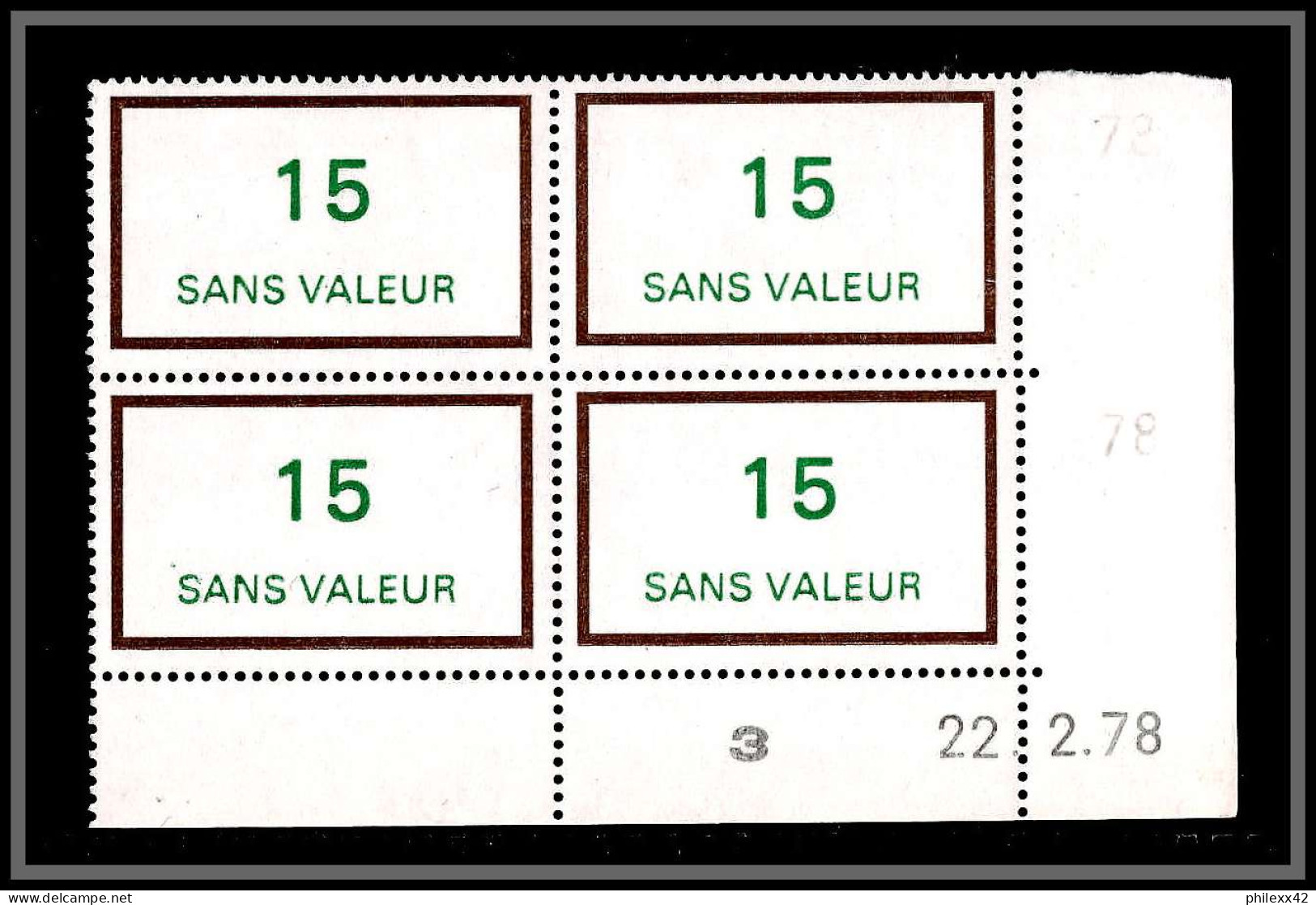 110039 Cours D'instruction Fictif F N°218 22/2/1978 Coin Daté TB Neuf ** MNH France Fictifs - 1970-1979