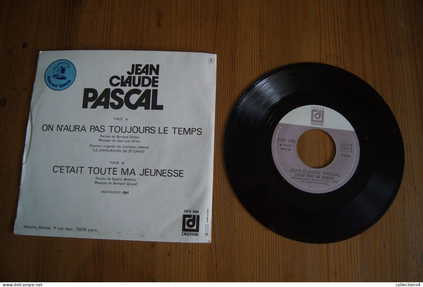 JEAN CLAUDE PASCAL SP DU FEUILLETON TV LE CHIRURGIEN DE ST CHAD 1976 - Filmmusik