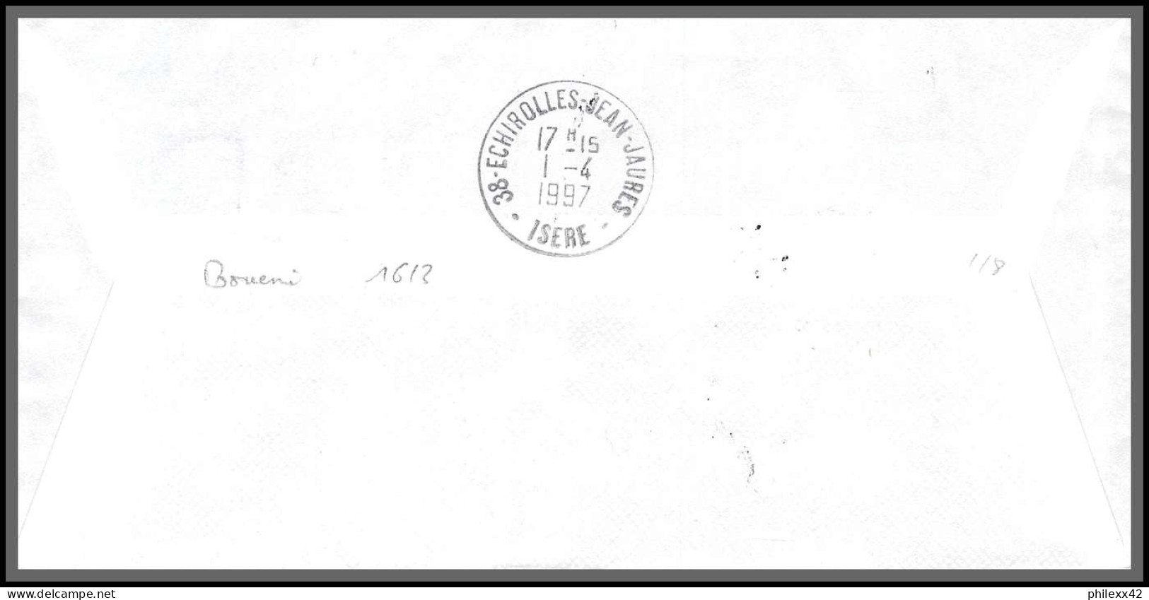 74062 Mixte Atm Marianne Bicentenaire 12/3/1997 Bouéni Mayotte Echirolles Isère Lettre Colonies  - Brieven En Documenten