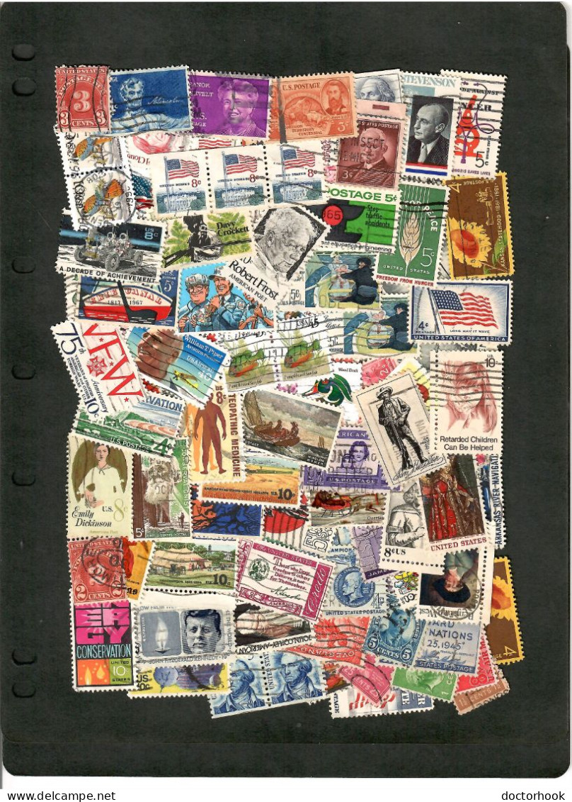 U.S.A.---LOT Of 100 USED STAMPS  (100-7) - Mezclas (max 999 Sellos)