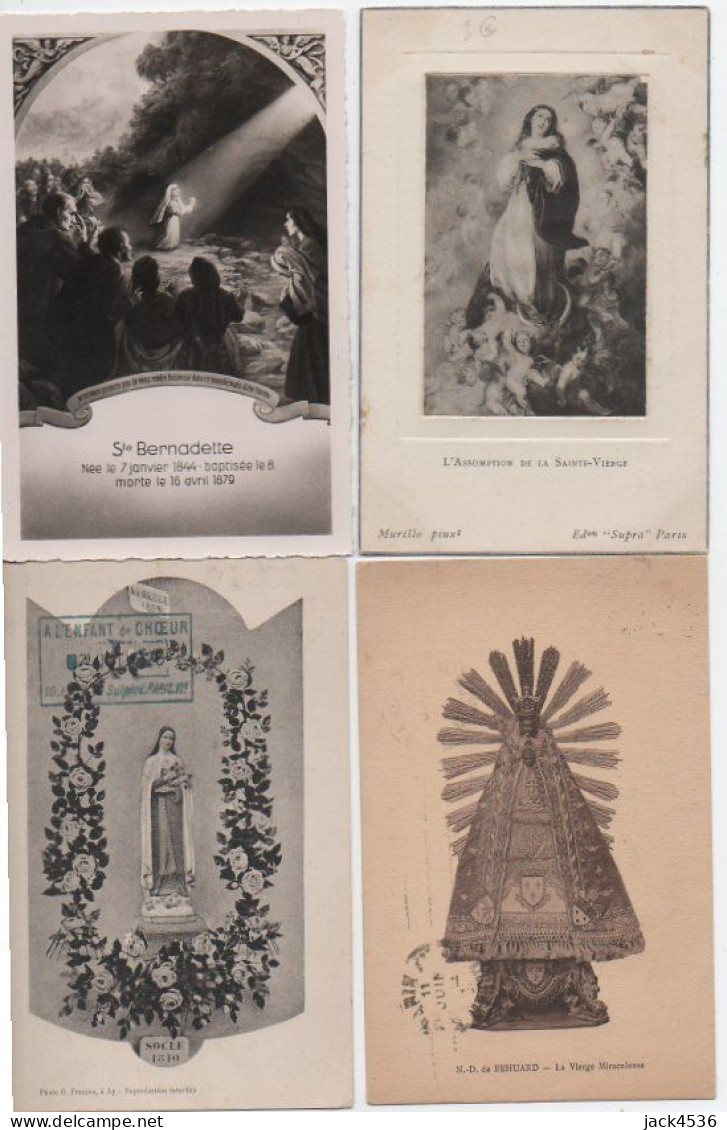 Lot de 32 cartes postale anciennes - Religion catholique - Personnages, scènes,