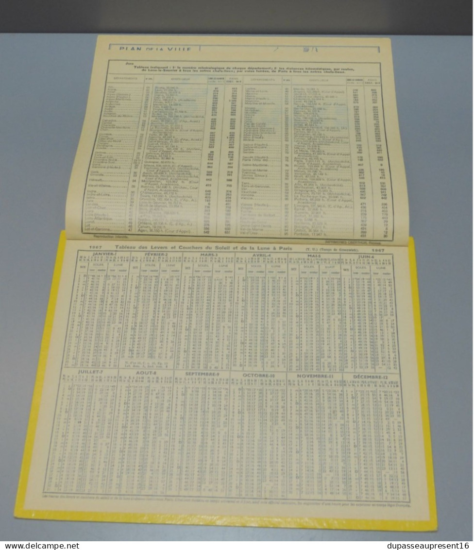 -ANCIEN ALMANACH CALENDRIER des PTT XX 1967  Dept.  JURA DOLE N°39 collection   E