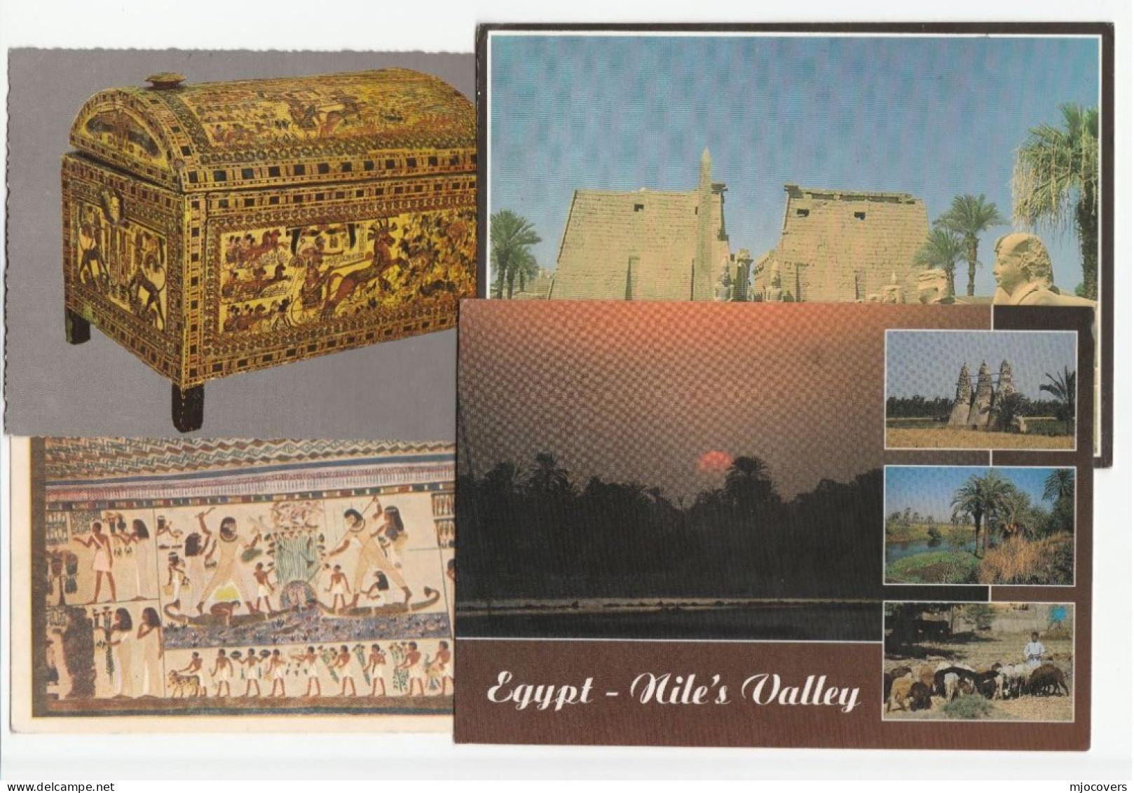 4 X 1960s-1990s EGYPT POSTCARDS Postcard Cover Stamps - Briefe U. Dokumente