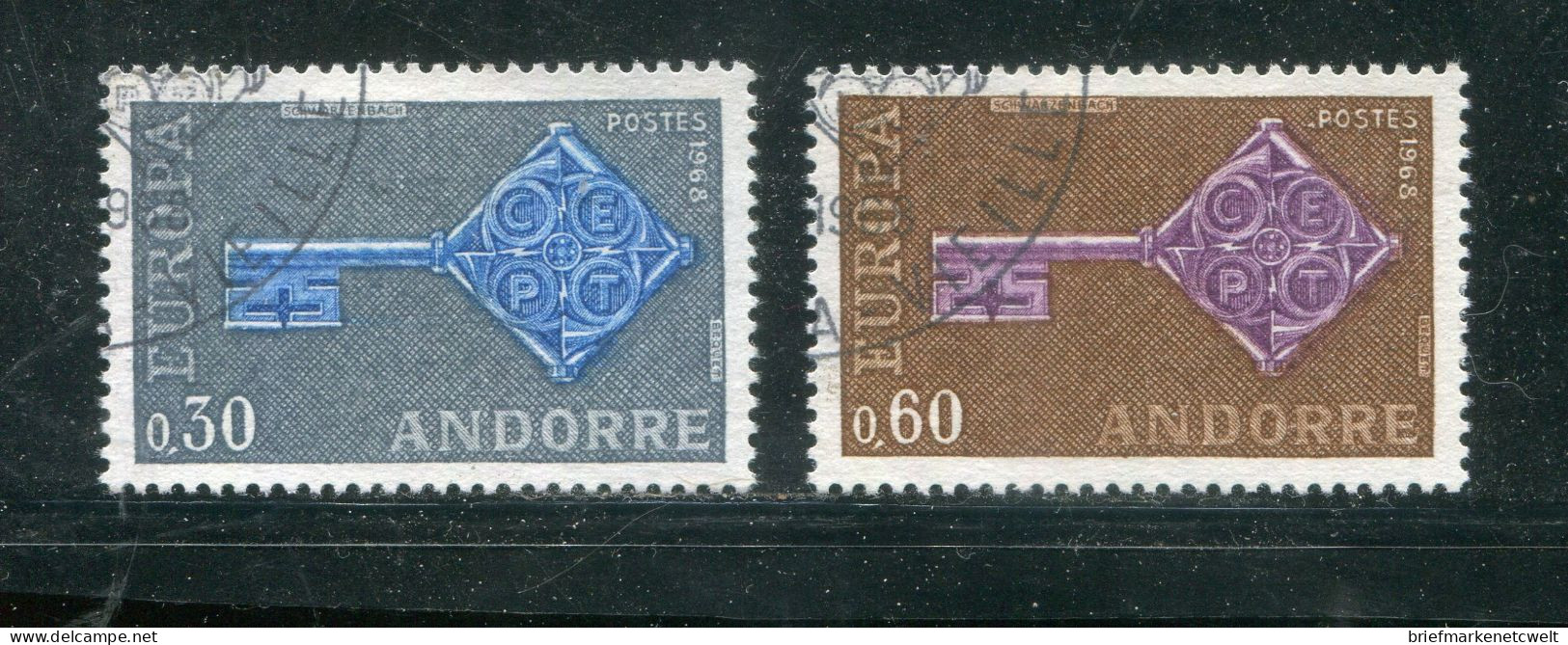 "ANDORRA (fr.)" 1968, Mi. 208/209 Gestempelt (60003) - Gebraucht