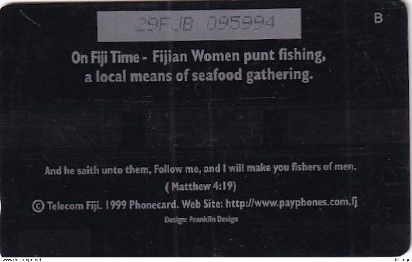 FIJI ISL.(GPT) - Fijian Women Punt Fishing, CN : 29FJB/B, Used - Figi