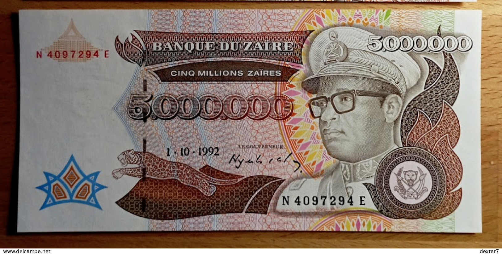 Congo Zaire 5.000.000 Zaires 1992 UNC FdS 5000000 - Demokratische Republik Kongo & Zaire