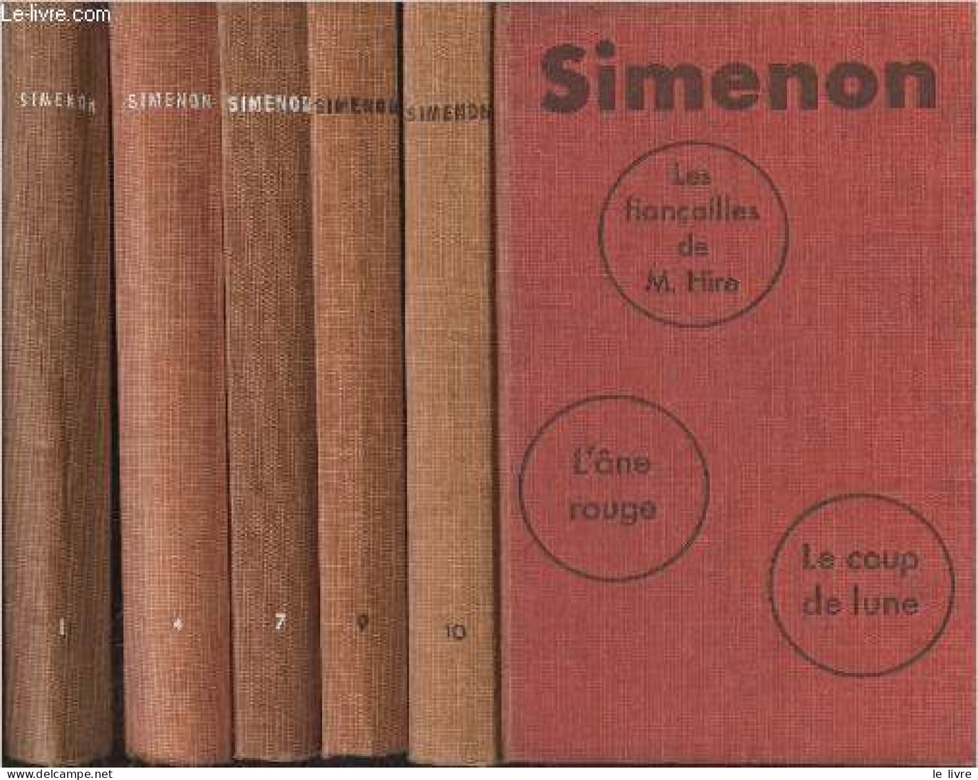 Lot De 5 Livres De La "Bibliothèque Simenon" : Vol. 1, 4, 7, 9 Et 10 - L'ombre Chinoise, La Nuit Du Carrefour, La Guinqu - Simenon