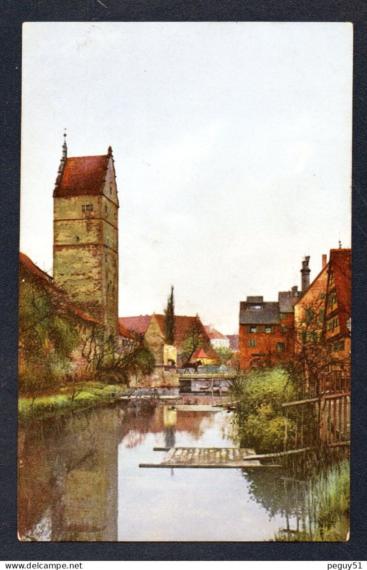 Allemagne. Dinkelsbühl. Wörnitz Tor. Les Remparts Et Le Pont Sur La Rière Wörnitz. 1912 - Dinkelsbuehl