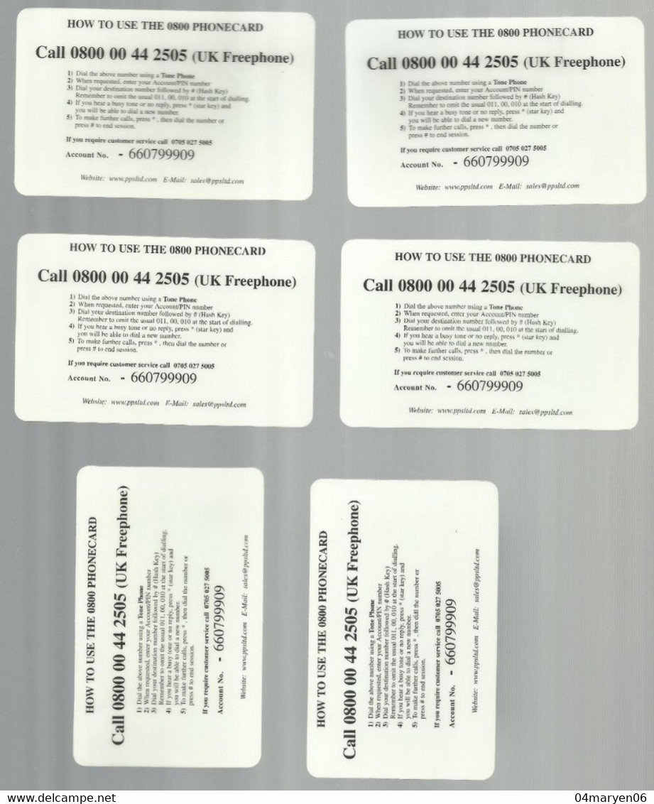 ***  6 X ASTERIX  ***  -  Telefoonkaart / Phonecard  -  Zie / Voir / See  Scan's - BD