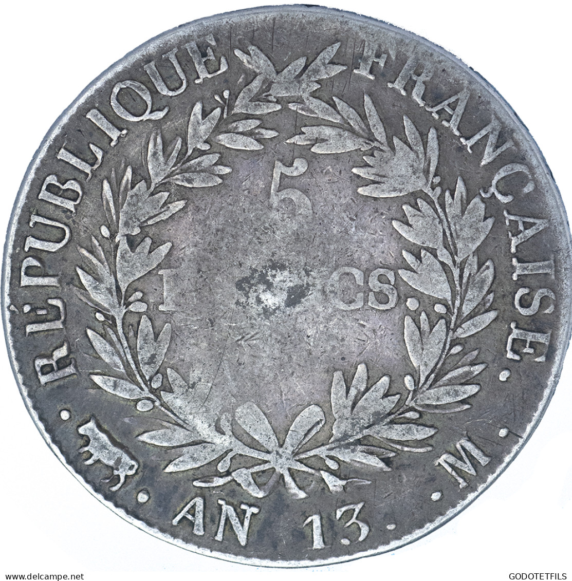Premier Empire-5 Francs Napoléon Ier  An 13 (1804) Toulouse - 5 Francs