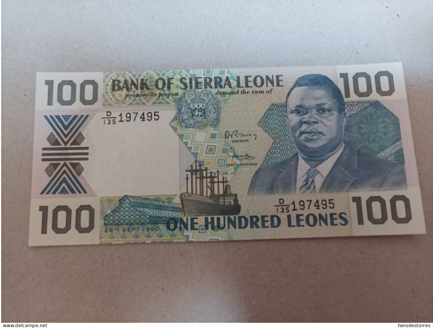 Billete De Sierra Leona De 100 Leones, Año 1990, UNC - Sierra Leone