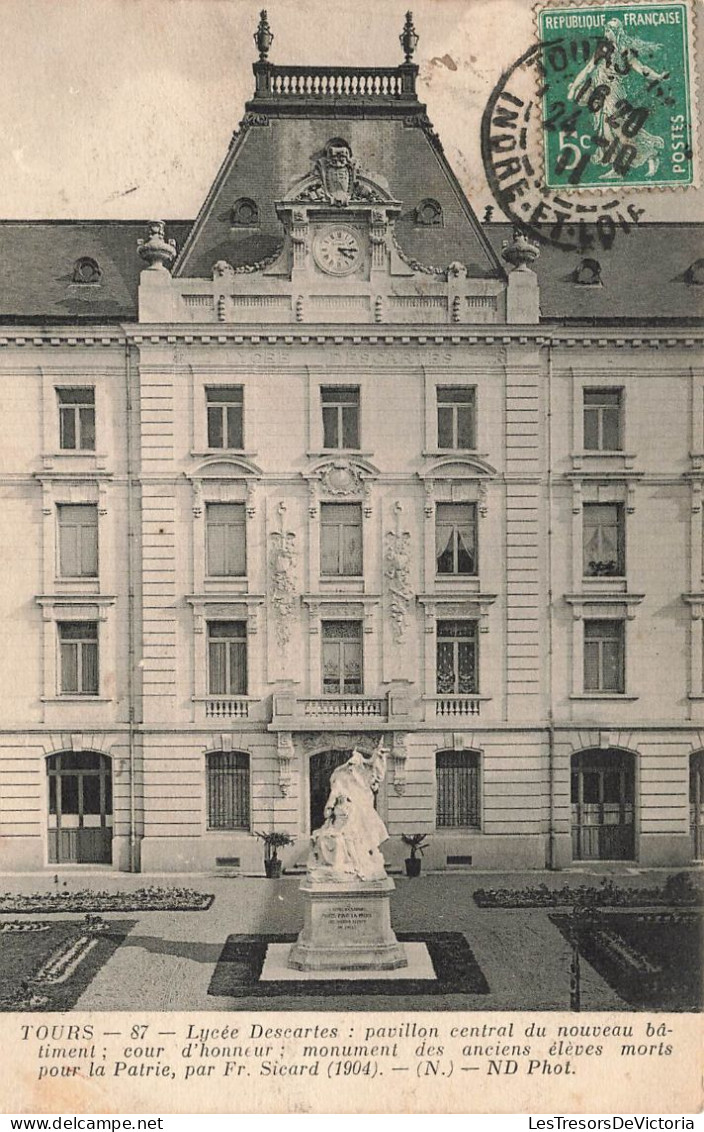 FRANCE - Tours - Lycée Descartes : Pavillon Central Du Nouveau Bâtiment - Carte Postale Ancienne - Tours