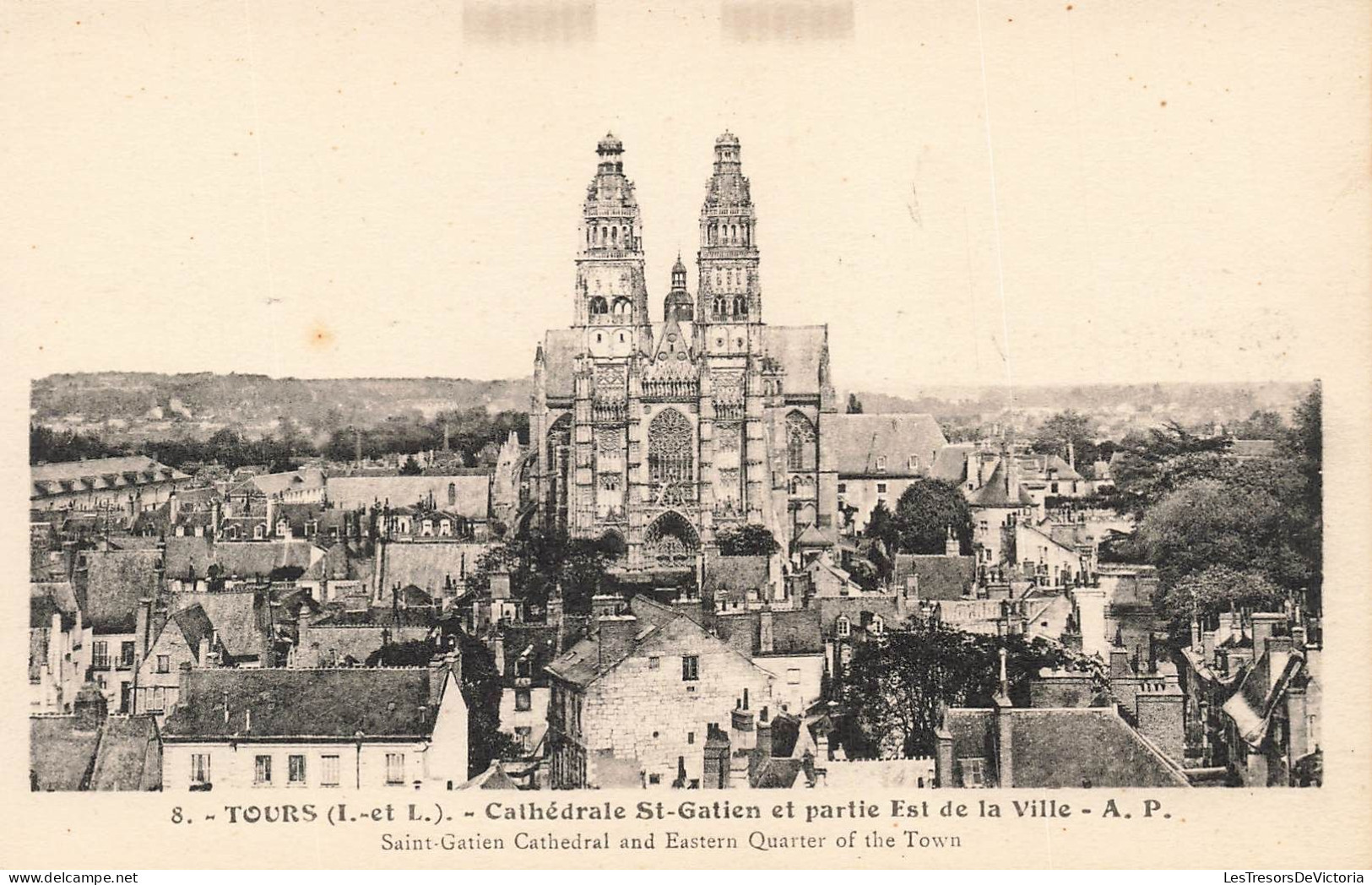 FRANCE - Tours - Cathédrale St Gatien Et Partie Est De La Ville - AP - Carte Postale Ancienne - Tours