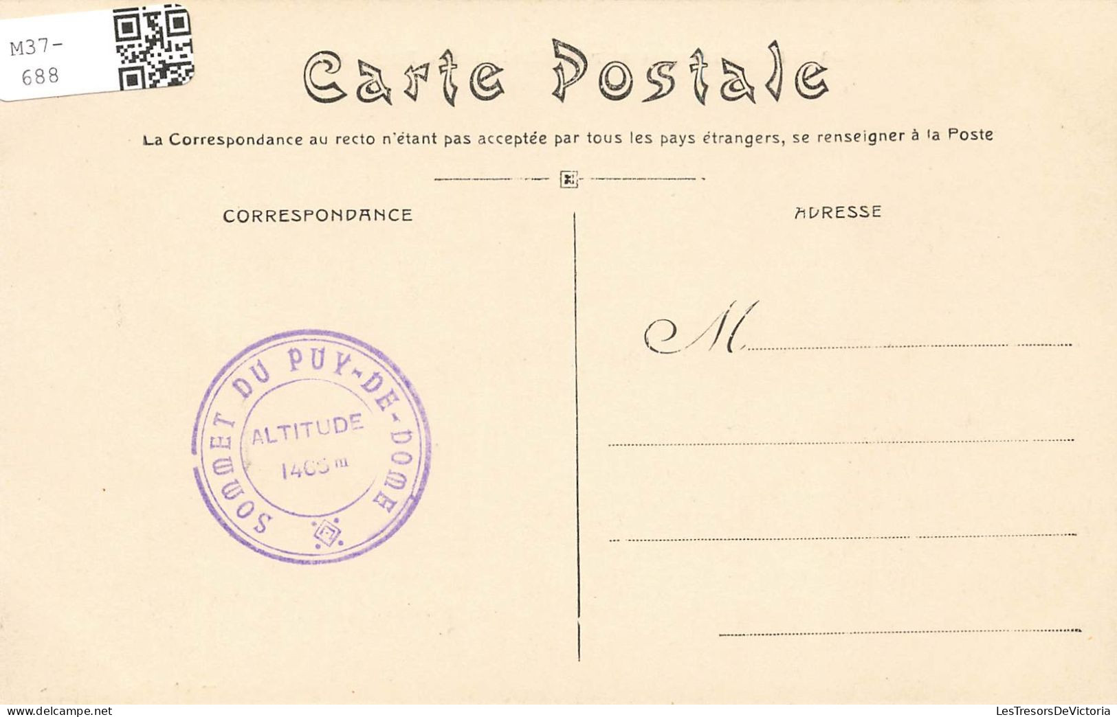 FRANCE - Chaîne Des Puys Nord - La Mer De Nuages - Carte Postale Ancienne - Sonstige & Ohne Zuordnung