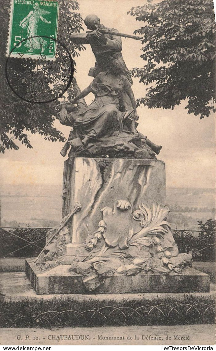 FRANCE - Chateaudun - Monument De La Défense, De Mercié - Carte Postale Ancienne - Chateaudun