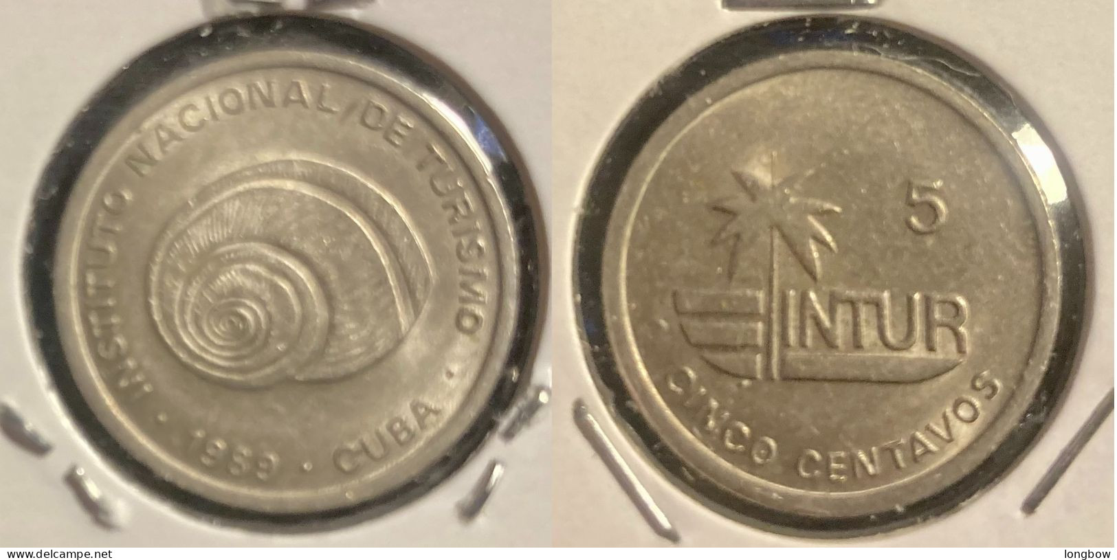 Cuba 5 Centavos 1989 (Small 5 ) KM#412.3 - Used - Cuba