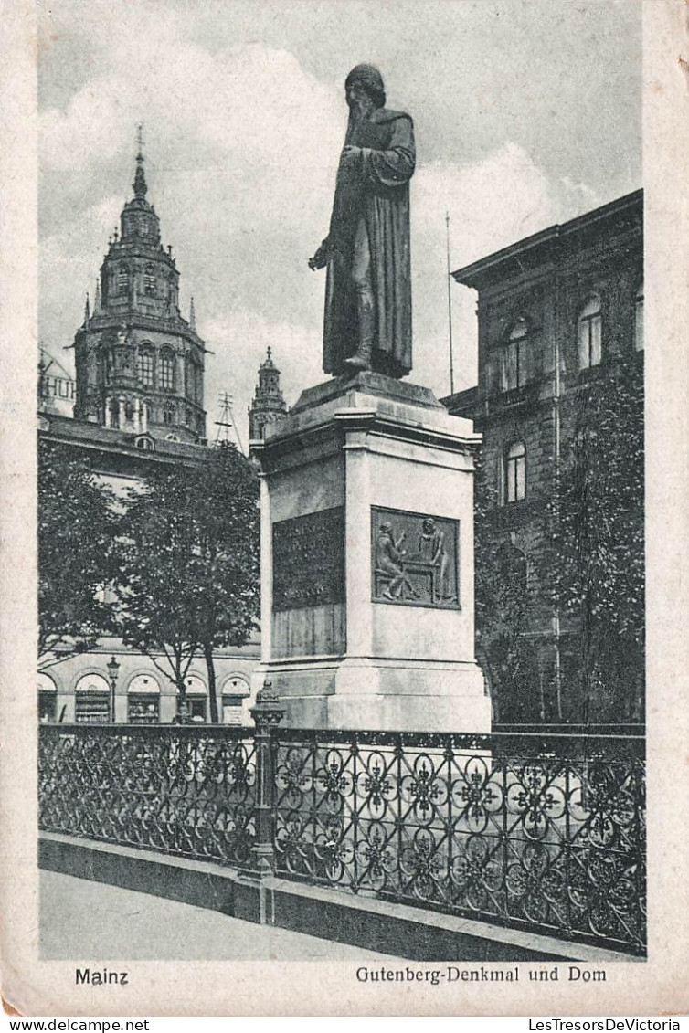 ALLEMAGNE - Mainz - Gutenberg Denkmal Und Dom - Carte Postale Ancienne - Mainz