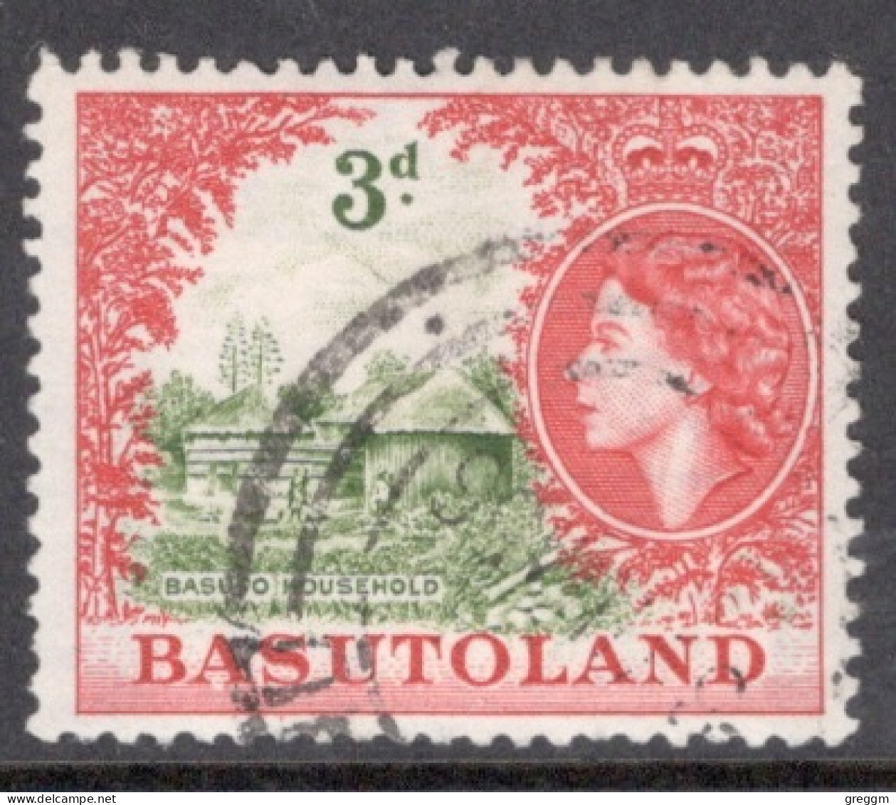 Basutoland 1954 Single 3d Stamp From The Queen Elizabeth Definitive Set In Fine Used. - 1933-1964 Kronenkolonie