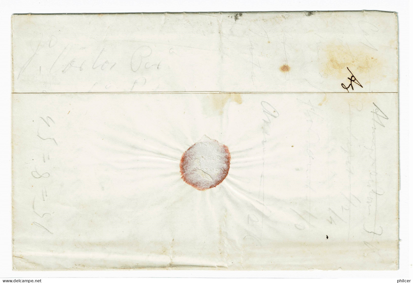 Portugal, 1854, # 2, Para Vila Franca De Xira - Lettres & Documents