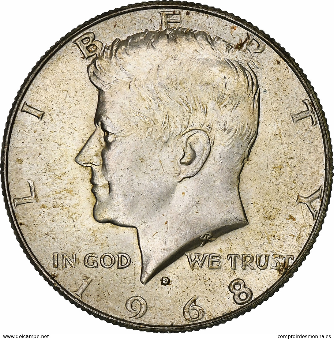 États-Unis, Half Dollar, John F. Kennedy, 1968, Denver, Argent, SUP, KM:202a - 1964-…: Kennedy