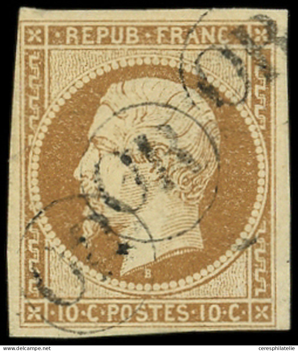PRESIDENCE - 9    10c. Bistre-jaune, Obl. OR 3 Fois, RR Oblitération, TB. C - 1852 Louis-Napoléon